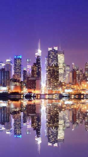 Hong Kong Reflection iPhone 5s Wallpaper Se