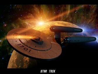 Ncc On Space Sunset Star Trek Computer Desktop Wallpaper