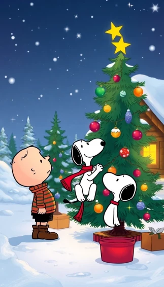 Peanuts Gang Christmas Wallpaper