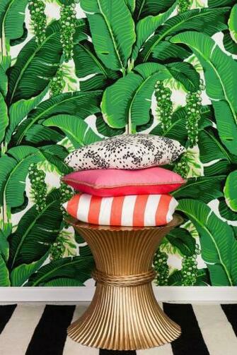 Martinique Banana Leaf Dorothy Draper S Brazilliance Wallpaper