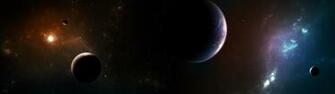 Dual Screen Space Wallpaper Image