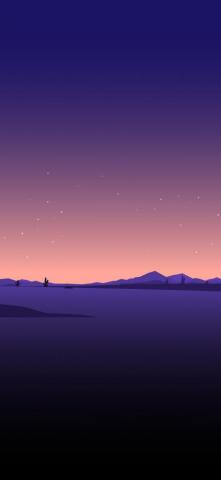 Desert Night Minimalist Wallpaper 4k