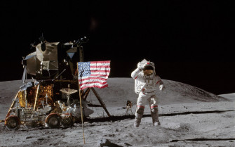 Flag Salute Space Wallpaper