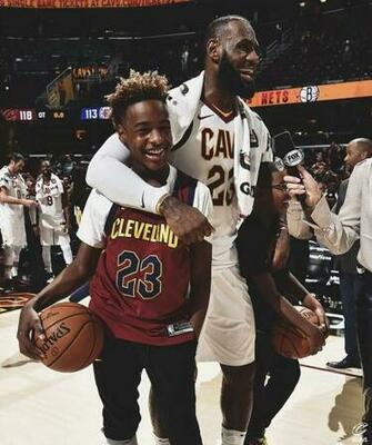 Lebron James And His Son Basketball Jr