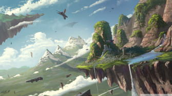 Floating Island Wallpaper