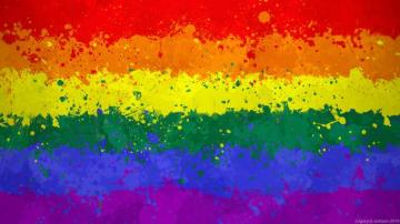 Lgbt Flag Wallpaper Grungy Splatter By Garyckarntzen