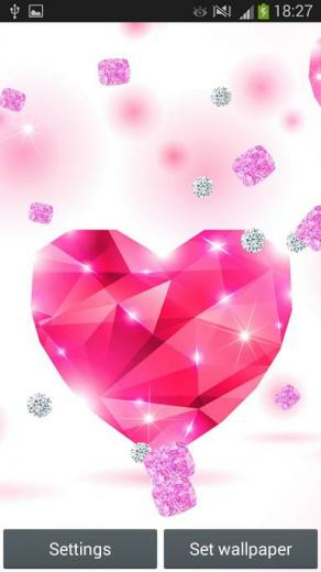 Pink Diamonds Live Wallpaper Screenshot