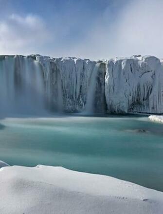Frozen Waterfall Wallpaper For Phones And Tablets