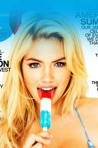 Ios7 Kate Upton Gq Icecream Parallax HD iPhone iPad Wallpaper