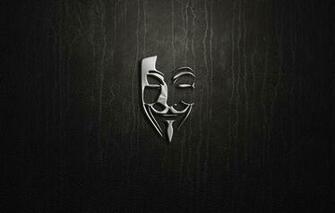 Wallpaper Anonymous Logo Silver Minimalism