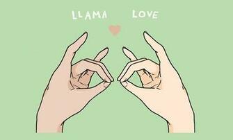 Llama Love Sign Language Art