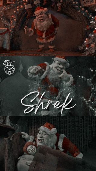 Festive Shrek Christmas Lockscreen Wallpaper