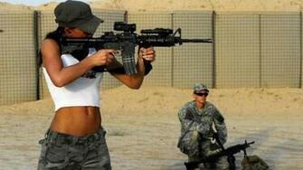 Guns Weapon Gun Girls Girl Sexy Babe Military F Wallpaper Background