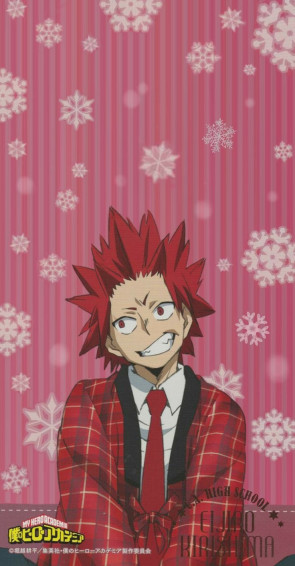 Eijiro Kirishima Wallpaper Anime Christmas Pink