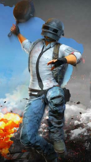 Pubg Helmet Guy Attacking With Pan Gaming Wallpaper HD