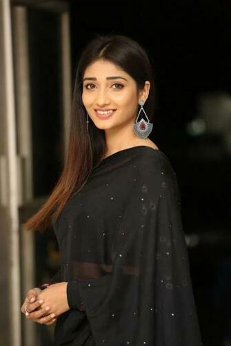 Husharu Heroine Priya Vadlamani In Transparent Black Saree