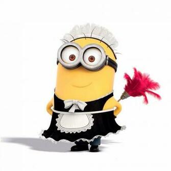 Cute Minion Maid iPad Wallpaper iPhone