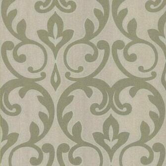 Platinum French Damask Modern Wallpaper By Warehouse