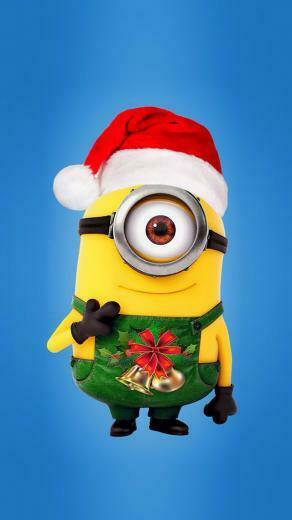 Minions Christmas iPhone 5s 5c Wallpaper