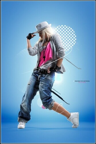 Hiphop Wallpaper Blue Hip Hop Dance Background