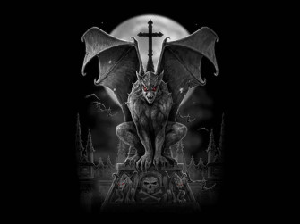 A Medieval Gargoyle Guarding Castle Wallpaper
