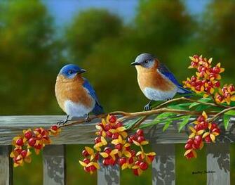 Lente Vogels Wallpaper