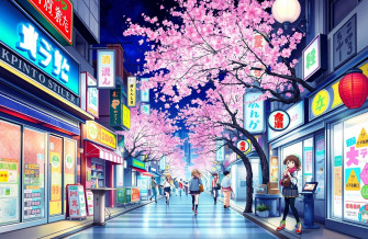 Japanese Anime Street 1080p Wallpaper