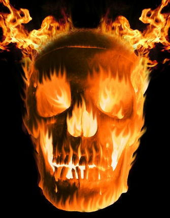 Ghostrider Skull By Blackmoonrose13