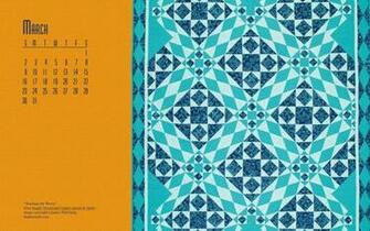 Quilt Calendar Computer Wallpaper March Books Beyond