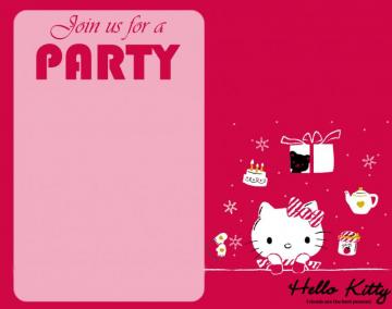 Hello Kitty Wallpaper For Party Invitation Card Design HD
