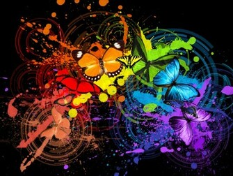 Desktop Butterflies Multicolored Butterfly Wallpaper