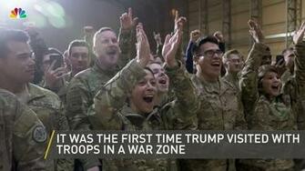 President Trump Makes First Visit To Troops In Combat Zone