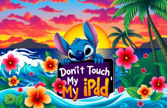 Don T Touch My iPad Stitch Wallpaper