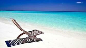 Old Beach Chair HD Sea Wallpaper Sand Ocean Sky Beautiful