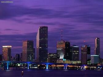 Miami Florida At Night