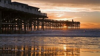 Wallpaper Pier California Beach San Diego Desktop