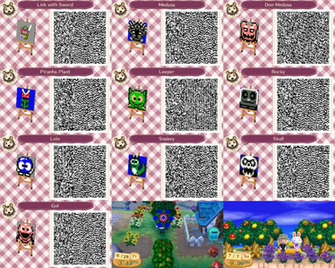 Animal Crossing New Leaf Custom Design Qr Codes By Insanehuman19 On