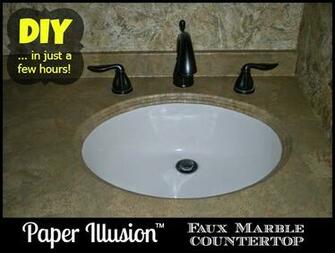 Diy Create A Faux Marble Countertop With Paper Illusion Wallpaper
