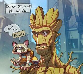 Rocket And Groot By Javas