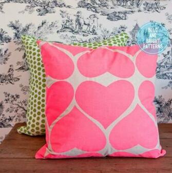 Neon Pink Pillow Funny Pillows D Gum Bright Green