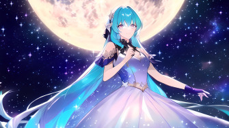 Stable Diffusion Ai Anime Nebula Girl 4k Wallpaper