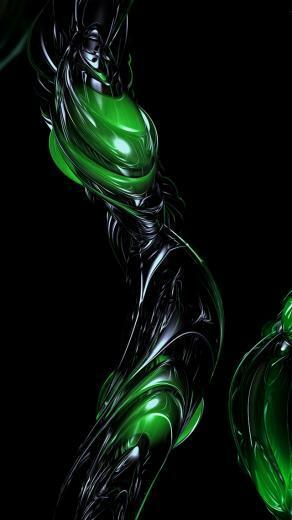 Abstract Black And Green Background