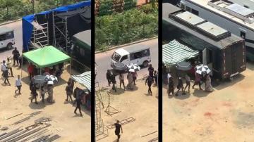 Bts Photos From Thalapathy Spot Reveals Vijay S Look Veteran