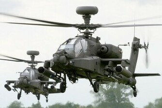 Apache Helicopter In Action HD Wallpaper Wide