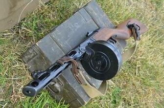 Desktop Wallpaper Submachine Gun Smg Ppsh Closeup Army