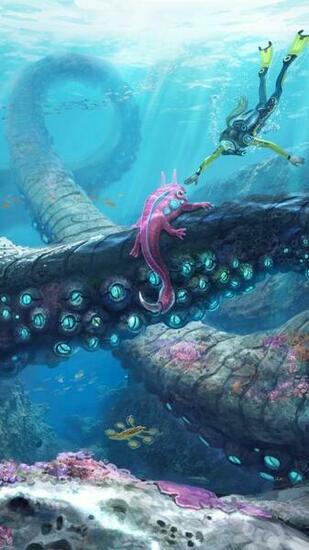 Wallpaper Subnautica Game Diving Tentacles