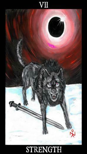 Strength Esoteric And Occult Luciferian Tarot Cards Wallpaper Image