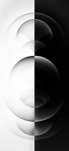 iPhone Pro Resonance Black And White Dual Wallpaper Central