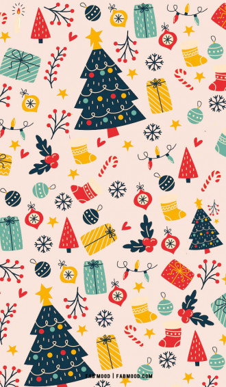 Christmas Aesthetic Wallpaper Blue Tree