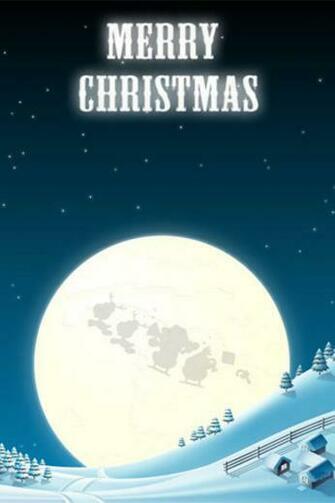 Christmas Moon iPhone Wallpaper HD